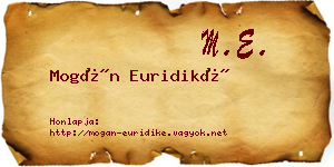 Mogán Euridiké névjegykártya